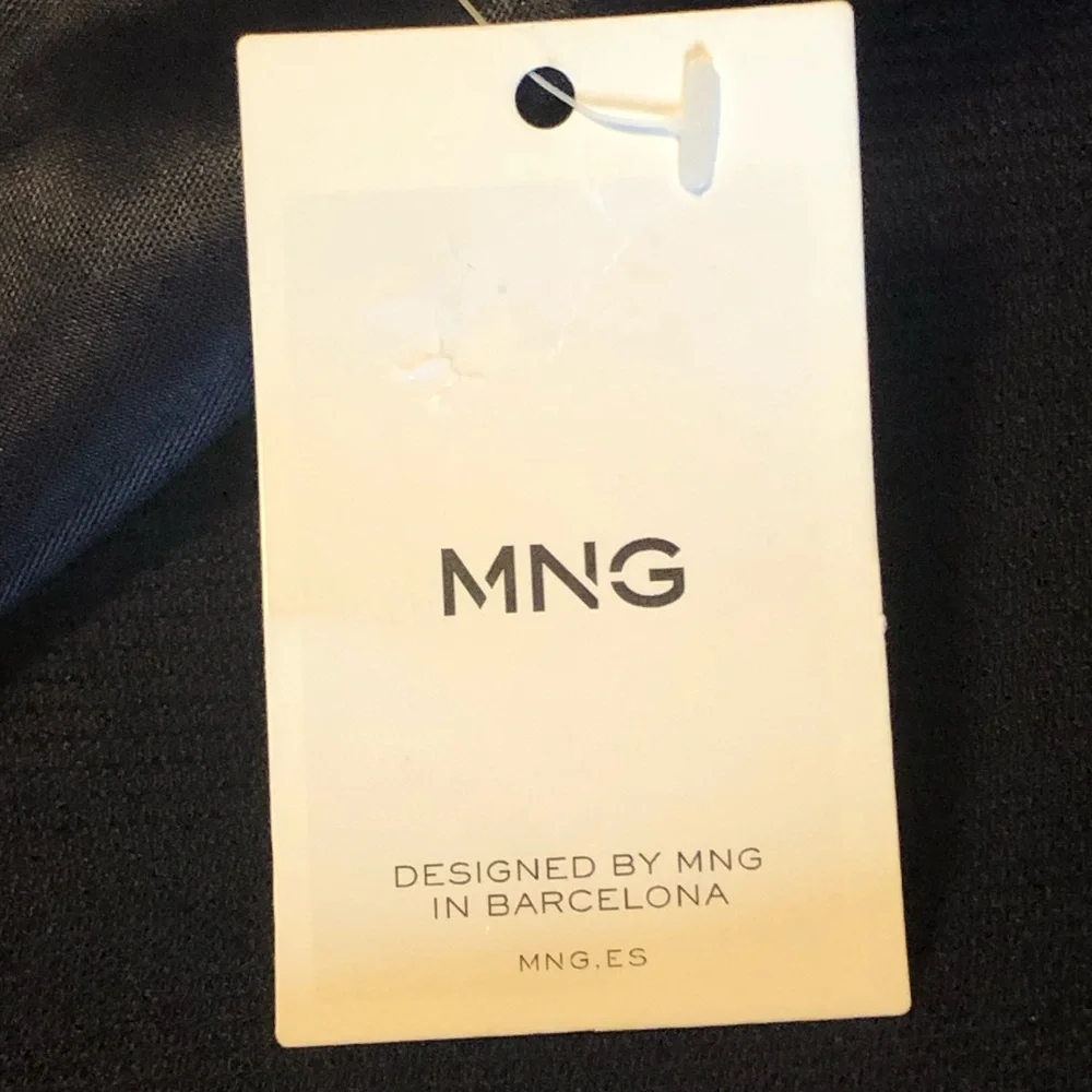 Mango Suit Navy Blue Sheath Corporate Dress Zips Lined Knee Length Size M/8 NEW - Picture 10 of 15